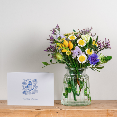 'Thinking of You' Posy and Card Gift