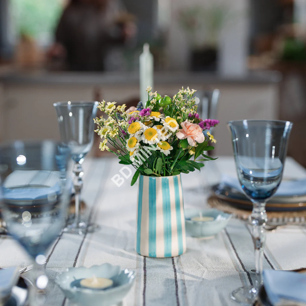 Spring Posy with Striped Vase